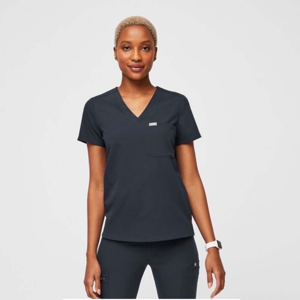 Figs Women's Catarina Scrub Top Dark Harbor V-Neck